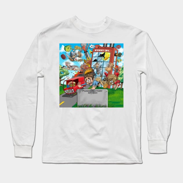 HELP RESTORE THE PUNNY FACTORY! Long Sleeve T-Shirt by Pigeon585